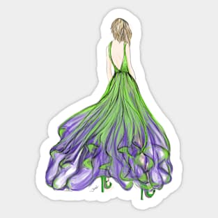 Pretty fashion girl Sticker